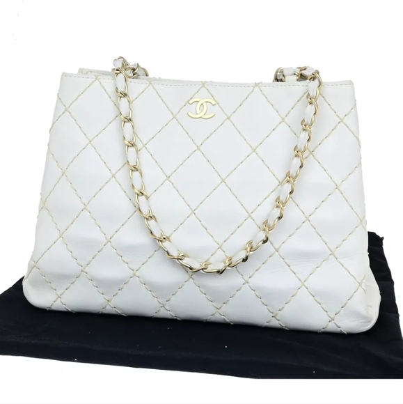CHANEL Handbags - CHANEL 🔥Rare🔥 Wild Stitch CC Logo Chain Quilted Shoulder Bag!